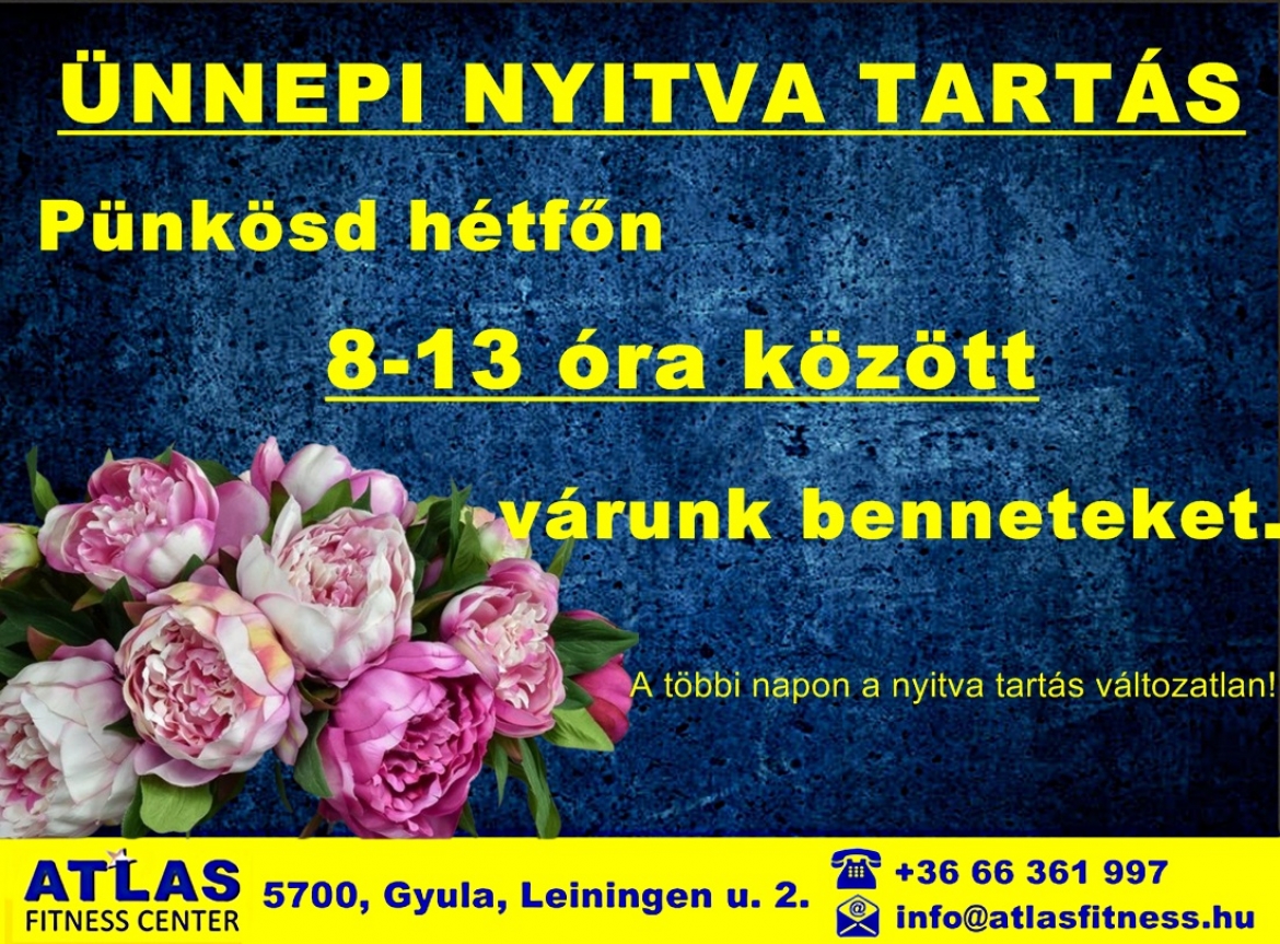 Ünnepi nyitva tartás